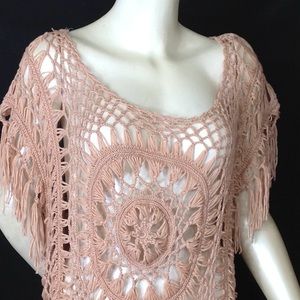 Demanding Crochet Knit With Fringe Top